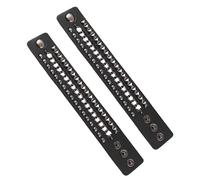 SIXRUN Punk Rivet Cuff Bracelet Set, Faux Leather 21cm