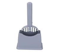 SIXRUN Rechargeable Quiet Running Electric Cat Scooper, Versatile Self-Cleaning Tool for Glass Clumping, Pet Owners (Gray)