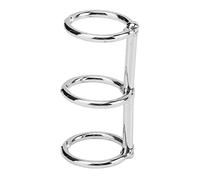 SIXRUN Rings, Reusable Electroplated Metal 3 Hole Loose Leaf Binding Rings, with Glossy Flat Surface for DIY Handbook Notebook Photo Albums Desk Calendars (Silver)