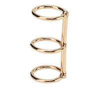 SIXRUN Rings, Reusable Electroplated Metal 3 Hole Loose Leaf Binding Rings, with Glossy Flat Surface for DIY Handbook Notebook Photo Albums Desk Calendars (Gold)