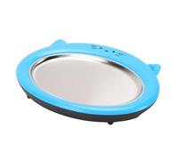SIXRUN Rolled Ice Cream Maker, 304 Stainless Steel Cold Plate with 2 Spatulas, Cute Cat Design, DIY Yogurt Dessert Tray, for Homemade Family Treats and Kids (Blue)