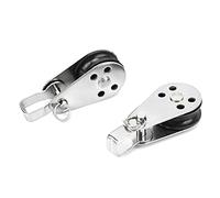 SIXRUN Sailing Pulley, 316 Stainless Steel Small Lifting Pulley with Nylon Wheel, 25mm Boat for Sailing Kayaking, Rust Resistant, Riveted Structure, Smooth Rolling