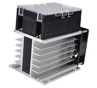SIXRUN SCR Voltage Regulator Solid State AC Voltage Regulator 220 to 380VAC 0 to 10V 4 20mA Control LED Display for Electric Furnace Oven Lighting Transformer Regulation (SSR-60WA-H With radiator)