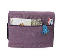 SIXRUN Sewing Machine Dust Cover with 3 Pockets, Water Resistant Oxford Fabric Machine Cover for Sewing Accessories Storage and Protection, Compatible with Most Machines (Purple)