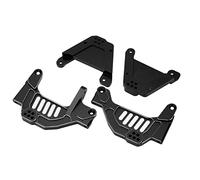 SIXRUN Shock Hoops for RC CNC Aluminum Shock Towers Mount Bracket Replacement Set Front and Rear for Axial 1 6 SCX6 RC Crawler Upgrade Parts (Black)