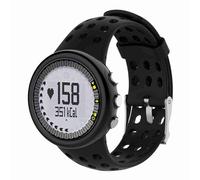 SIXRUN Silicone Watch Band for M1 M2 M4 M5, White (Black) | Zinc Alloy Lock, Ergonomic TPE Strap, Adjustable Fit, Outdoor Sports, Daily Wear