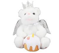 SIXRUN Sing Plush Bear Children's Interactive Electric Plush Toy with Musical Function for Birthday, Ideal Educational Soft Material (White)