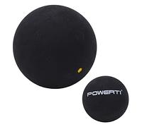 SIXRUN Single Dot Squash Ball Rubber Training Ball 37mm Consistent Bounce Low Vibration 25g for Beginners Practice Drills and Entry Level Squash Play (single yellow dot)