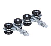 SIXRUN Sliding Door Hanging Wheels 2-Pack, Heavy Duty Iron Double Wheel | Hardened Iron Construction, Durable and Wear-resistant, Fits Barn and Interior Doors, Smooth Double-wheel Sliding, Easy