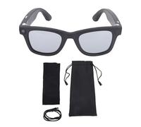 SIXRUN Smart Glasses, 8MP HD Camera AI Glasses with Built in Translation and Real Time Multilingual Conversation for Learning Working and Living (Silver)