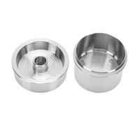 SIXRUN Stainless Steel Refillable Coffee Capsule, Reusable Pod for Machines, 304 Material with Micro-Filter Spoon Brush, for Home Office Use
