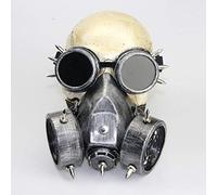 SIXRUN Steampunk Gas Mask Goggles with Skeleton Death Mask Design for