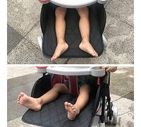 SIXRUN Stroller Footrest Universal Baby Stroller Accessory Oxford Cloth Adjustable Foot Support 35x30x4cm for Extended Comfort Secure Fit (Black)