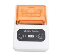 SIXRUN Thermal Receipt Printer with Toothed Vane/Wing Portable Small 58mm for Retail Office and Restaurant (Orange White)