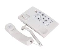 SIXRUN Traditional Landline Phone Corded Telephone, ABS Desktop Phone with Large Buttons for Home Office & Hotel, KX-T504 Model with Last Call Redial and Mute Function (White)