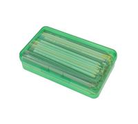 SIXRUN Transparent Pencil Case, 7.99x4.8x2.32in (#2) | Snap Tight Lid, Stackable PP Plastic Box, School Office Desk Organizer, Crayon Pen Storage