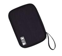 SIXRUN Travel Cable Storage case with Oxford Cloth and Compact Design (Black)