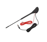 SIXRUN Universal Car Radio Antenna, 7dB Gain 5m Cable | AM/FM Frequency 525-1700KHz 87.5-108MHz, Rubber Construction, 12V DC Powered, 75° Bending Angle, Roof Mount for Vehicles