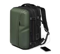 SIXRUN Vacuum Compression Backpack, 60L Large Capacity Water Proof Travel Backpack with Built In USB Vacuum Pump and Combination Lock for Students Business Trips Vacations (OD Green)