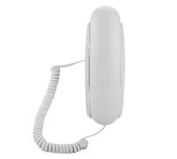 SIXRUN Wall Mount Telephone, Compact Design, No Caller ID, Last Number Redial Feature, Ideal for Home or Hotel Use (White)