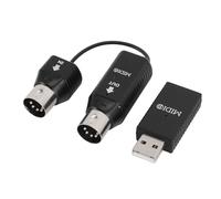SIXRUN Wireless MIDI Adapter, with 3ms Low Latency 2.4GHz 48H Battery for Digital Piano Keyboard and MIDI Devices
