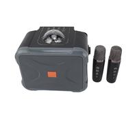 SIXRUN Wireless Speaker Clear Sound Portable Handheld Dual Mic Karaoke Machine for Adults Kids Grey Karaoke Machine