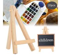 SIXRUN Wood Easel, Pine Mini A Frame Display Stand, Foldable Tripod for Small Canvases 15x10cm, Ideal for Kids Art Class and Wedding Decor