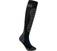SIXS MOT2 Merinos Socks, black-grey for Men