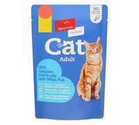 Sixsigma Foods Cat Adult Complete Cuts in Jelly with White Fish 100g - Nutritious Wet Cat Food, Tender Fish Pieces in Tasty Jelly, Supports Healthy Digestion & Vitality (Case of 24)