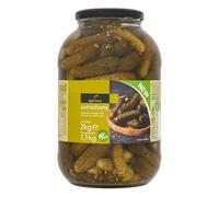 Sixsigma Foods Cornichons 2kg - Perfect for Salads, Sandwiches, Charcuterie & Snacks Crunchy, Tangy - Premium Quality, Fresh Taste & Large Family-Size Jar (Case of 4)