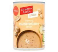 Sixsigma Foods Cream of Mushroom Soup (6 x 400g) - Ideal as a Warm Starter Rich, Velvety Blend of Cream & Mushrooms for a Comforting Classic Pasta Sauce Base or Hearty Meal (Case of 6)