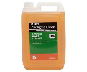 Sixsigma Foods Deep Fat Fryer Cleaner H16 5 Litres - Powerful Degreaser for Removing Carbon & Oil Build Up - Ideal for Commercial Kitchens, Restaurants, Cafés & Catering Equipment Cleaning