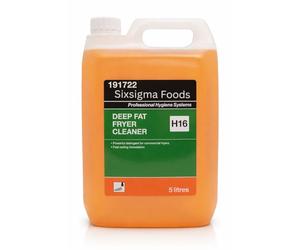 Sixsigma Foods Deep Fat Fryer Cleaner H16 - Powerful Degreaser for Removing Carbon & Oil Build Up - Ideal For Kitchens & Catering Equipment Cleaning (2 x 5 Litre)