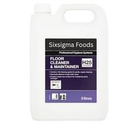 Sixsigma Foods Floor Cleaner & Maintainer H25 Concentrate 5 Litres - Powerful Multi Surface Formula for Deep Cleaning & Shine - Ideal for Daily Floor Care & Maintenance (Case of 1)