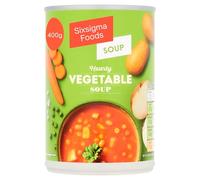 Sixsigma Foods Hearty Vegetable Soup (6 x 400g) - Wholesome & Flavorful Blend of Garden Veggies in a Rich Broth, Perfect for Quick, Comforting Meals, Lunches or Dinners (Case of 6)