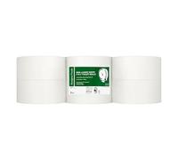 Sixsigma Foods Mini Jumbo White 2 Ply 6 Toilet Rolls - Perfect Soft & Absorbent Tissue Rolls for Long-Lasting Hygiene - Ideal for Homes, Offices, Restaurants & Commercial Bathrooms