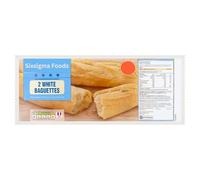 Sixsigma Foods White Baguettes - Perfect for Sandwiches, Meals & Snacks Freshly Baked, Crispy Outside & Soft Inside - Ideal for Every Mealtime Classic French Style Bread