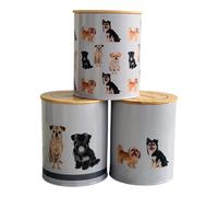 SiXsigma Sports 3PC Kitchen Canister Sugar Food Coffee Storage - Tea and Coffee Containers Sets for Kitchen Counter Jars Tea Sugar Set (3) - Ideal Christmas Gifts For Women (MT-DOG-TCS)