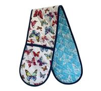 SixSigma Sports Double Oven Gloves Heat Resistant - Oven Mitts Heavy Duty Cotton Uk For Cooking, Baking, Kitchen Gloves Potholders Mother day Novelty Gifts For Men & Women (Multicolour Butterfly)