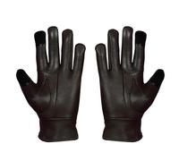 SiXsigma Sports Ladies Winter Warm Genuine leather Touchscreen Gloves - Quick Dry Winter Thermal Gloves For Causal Fashion, Outdoor Party & Driving Gifts For Women (Chocolate Brown, S-M')