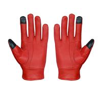 SiXsigma Sports Ladies Winter Warm Genuine leather Touchscreen Gloves - Quick Dry Winter Thermal Gloves For Causal Fashion, Outdoor Party & Driving Gifts For Women (Red, M-L')