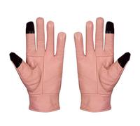 SiXsigma Sports Ladies Winter Warm Genuine leather Touchscreen Gloves - Quick Dry Winter Thermal Gloves For Causal Fashion, Outdoor Party & Driving Gifts For Women (Baby Pink, M-L')