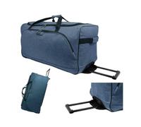SiXsigma Sports Large Wheeled Holdall Bag Suitcases with Wheels 96 Litre Luggage Travel Bag Trolley Case (Navy, 34")