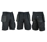 SiXsigma Sports Men Holster Work Shorts - Heavy Duty Safety Combat Cargo Summer Shorts - Multi Pockets Triple Stitched - Ideal Work Cargo Short Men Black