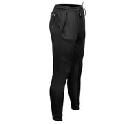SiXsigma Sports Mens Tracksuit Bottoms Pants Trousers - Quick Dry Tracksuit Bottoms Men for Joggers, Sports, Gym & Running for Men with Two Side Zip Pockets (Black, XXL)