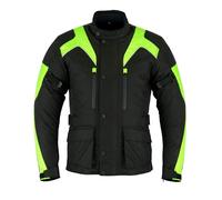 SiXsigma Sports Men's Waterproof CE Armoured Motorcycle Jacket - Quick Dry Motorbike Jacket for All Season Riding & Durable Cordura Polyester Textile Long Coat Style (Large, 40"-42")