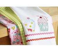 SiXsigma Sports Pack of 3 Tea Towels - 100% Cotton Decorative Kitchen Linen for Cooking, BBQ, Baking & Dish Drying (Vintage Tea Towel)