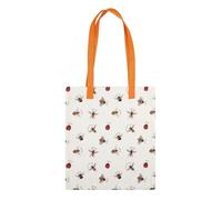 SiXsigma Sports Reusable Tote Bag Strong Lightweight Printed Cotton Bag - Premium Foldable Canvas Grocery Bag, Stylish Everyday Carry Gifts For Women & Men (Bumble Bee)