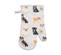 SiXsigma Sports Single Oven Gloves Heat Resistant - Oven Mitts kitchen Gloves For BBQ, Cooking, Grilling, Baking Oven Gauntlet - For Women & Men (Cute Puppy Dog)