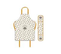 SiXsigma Sports Unisex Chefs Apron & Double Oven Gloves Set Butchers Kitchen Cooks Restaurant Bistro BBQ School College POCKETS 100% Cotton Adult Men’s & Womens Novelty